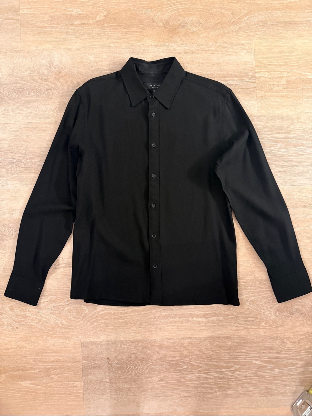 Rag & Bone Black Button Down Size Medium